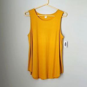 Old Navy Luxe Ribbed Mustard Tank